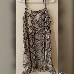 Flowy snake print dress